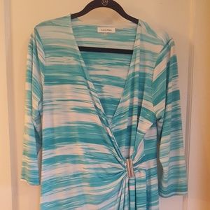 Calvin Klein Faux Wrap Dress